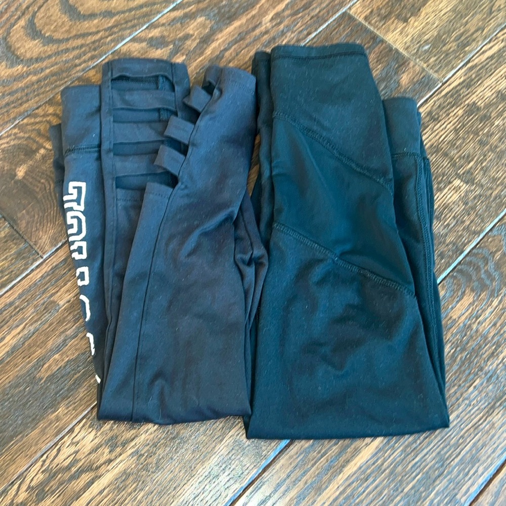 Justice & jumping beans black leggings 7 - cut outs and illusion mesh as seen